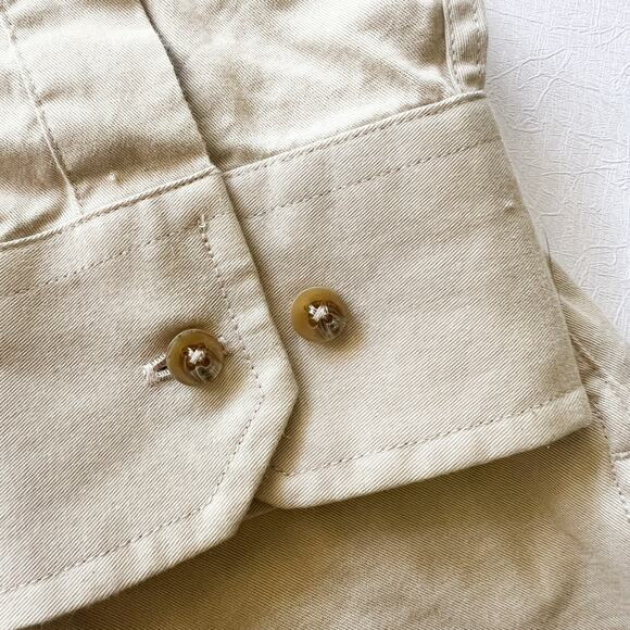 VTG Tommy Hilfiger Tan Longsleeve Button Down 100 Cotton Suede Collar Trim L - Picture 5 of 11